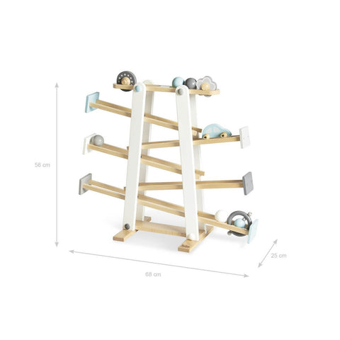 Rootz Kuno Marble Run - Wooden Track - Kids Ramps - Engages Creativity - 68cm x 25cm x 56cm