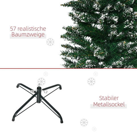 Rootz Slim Artificial Christmas Tree - Lifelike - Easy Assembly - Fireproof Safety - Ø53 x 190H cm