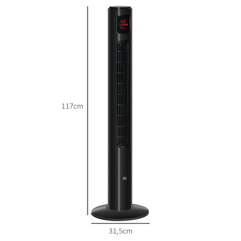 Rootz Tower Fan - Oscillating Fan - Cooling Fan - Energy Saving - 31.5cm x 31.5cm x 117cm