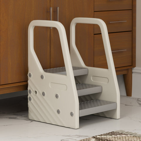 Rootz Children's Adjustable Step Stool - Toddler Step - Kids Stool - Non-Slip Safety - 43L x 42W x 65.5H cm