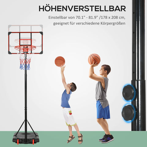 Rootz Outdoor Basketball Hoop - Portable Hoop - Adjustable Stand - Enhances Basketball Skills - 71cm x 46cm Backboard