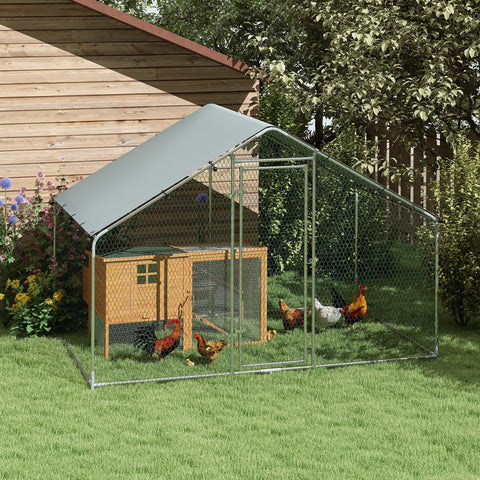 Rootz Chicken Run - Poultry Pen - Fowl Enclosure - Secure & Durable - 3m x 1.7m x 1.9m