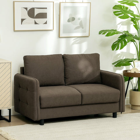 Rootz Two Seater Sofa - Velvet Upholstered Couch - Loveseat with Storage - High-Density Foam Comfort - 136cm x 75cm x 84cm