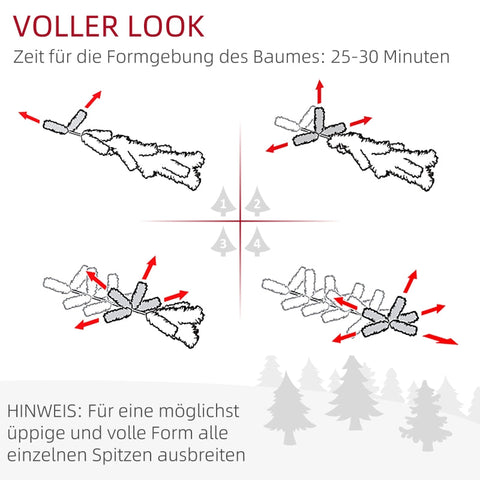 Rootz Slim Artificial Christmas Tree - Lifelike - Easy Assembly - Fireproof Safety - Ø53 x 190H cm