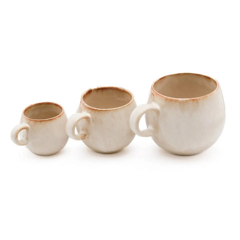Rootz Cascais Espresso Cup Set - Ceramic Cups - Coffee Mugs - Chip-Proof - 9cm x 6cm x 5cm (Set of 6)