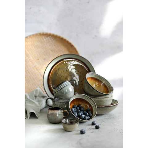 Rootz The Comporta Mug Set of 6 - Ceramic Mugs - Stoneware Cups - Chip-Proof - 8.5cm x 8cm x 8.5cm
