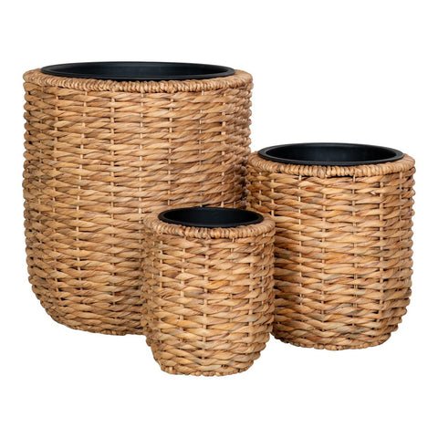 Rootz Hanoi Planters Set - Natural Planters - Bohemian Planters - Versatile Displays - 25x27cm, 34x36cm, 49x51.5cm