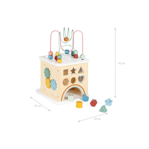 Rootz Sanna Motoric Cube - Activity Cube - Educational Toy - Develops Fine Motor Skills - 25cm x 25cm x 45cm