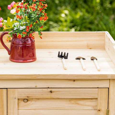 Rootz Garden Shed - Tool Shed - Storage Cabinet - Solid Fir Wood - Pre-Oiled - Durable & Moisture Resistant - 83L x 40W x 92H cm