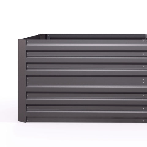 Rootz Raised Plant Pot - Flower Bed - Garden Box - Ample Space - Steel Frame - 180cm x 90cm x 59cm - Grey