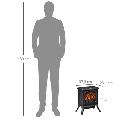 Rootz Electric Fireplace - Heater - Flame Effect - Cozy Ambiance - 37.3L x 23.1W x 44H cm
