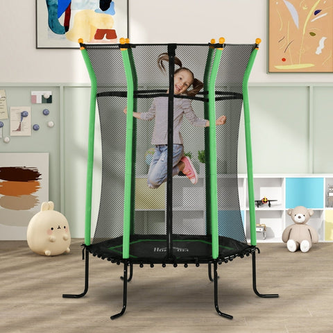 Rootz Children's Trampoline - Kids Jumping Trampoline - Safety Trampolines - Balance Training - Ø163.5cm x 190cm H