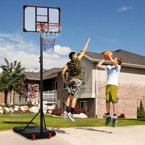 Rootz Outdoor Basketball Hoop - Portable Hoop - Adjustable Stand - Enhances Basketball Skills - 71cm x 46cm Backboard
