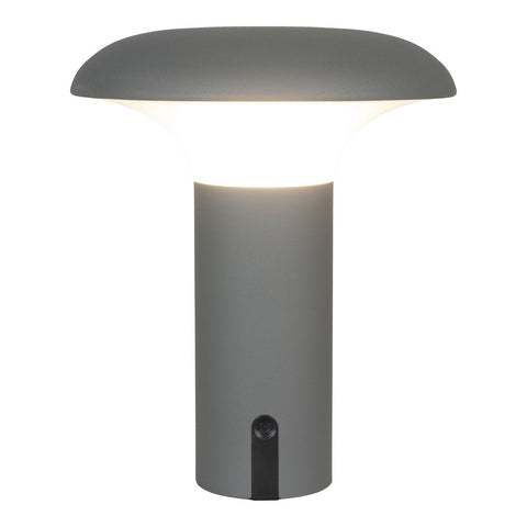 Rootz Ramsey LED Lamp - Rechargeable Lamp - Grey Desk Light - Energy Efficient - 17cm x 17cm x 21cm