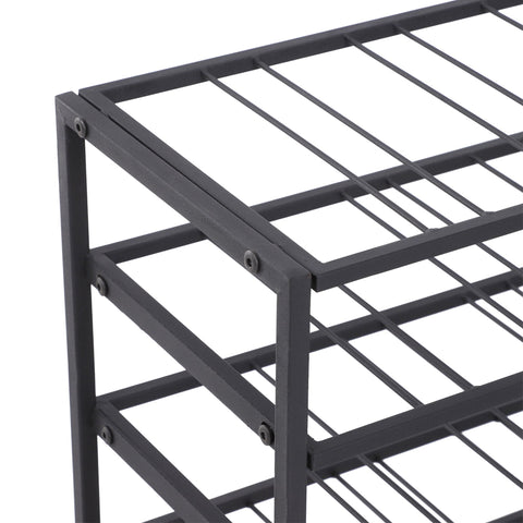 Rootz Wine Rack - Bottle Rack - 54 Bottle Storage - Keeps Corks Moist - 63L x 25W x 91H cm - Black Epoxy Metal