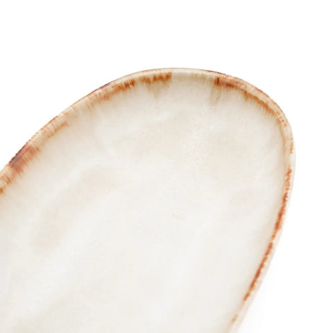 Rootz Cascais Oval Plate Set of 6 - Dinnerware - Tableware - Chip-proof - 24cm x 13cm x 3cm