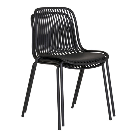 Rootz Branson Garden Chair - Outdoor Seating - Patio Chair - Durable & UV-Resistant - Stackable Design - 55x46.5x82 cm