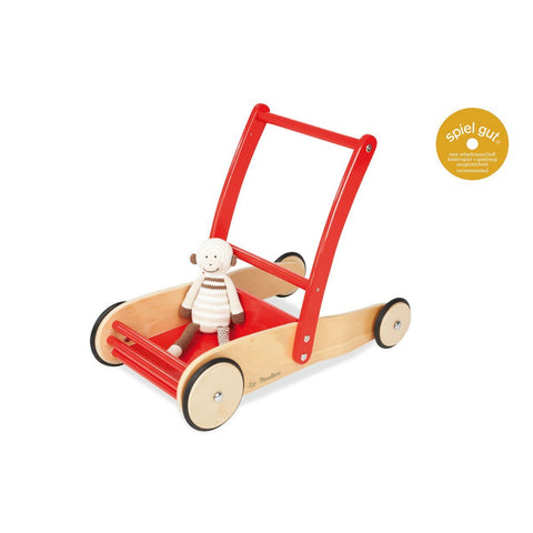 Rootz Learning Walker 'Uli' - Push Walker - Baby Walker - Adjustable Braking - 56cm x 32cm x 45cm - Red