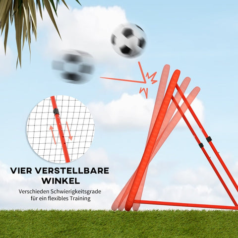 Rootz Soccer Rebounder - Ball Rebounder - Soccer Training Aid - Improve Ball Skills - 128cm x 118cm x 108-120cm