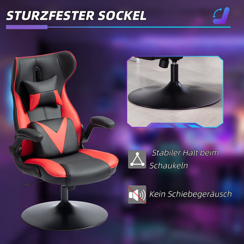 Rootz Gaming Chair - Swivel Chair - Ergonomic Rocking Chair - Adjustable Comfort - 67 x 71 x 112 cm