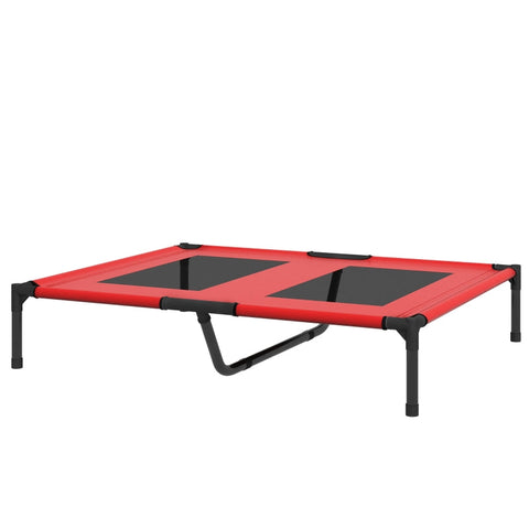 Rootz Portable Pet Bed - Lightweight Dog Bed - Raised Pet Cot - Oxford Fabric - Mesh Cover - Easy to Clean - 92cm x 76cm x 18cm