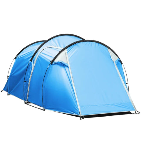 Rootz Campingtent - Pop-up Tent - Voorkamer - Transporttas - Slaapgedeelte - Waterdicht - Draagtas - Polyester - Glasvezel - Lichtblauw - 426L x 206W x 154H cm