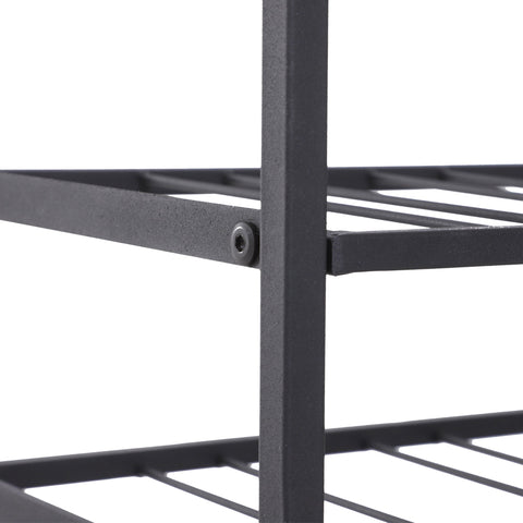 Rootz Wine Rack - Bottle Rack - 54 Bottle Storage - Keeps Corks Moist - 63L x 25W x 91H cm - Black Epoxy Metal