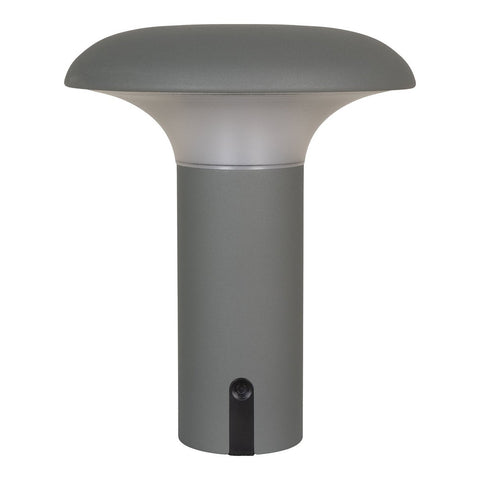 Rootz Ramsey LED Lamp - Rechargeable Lamp - Grey Desk Light - Energy Efficient - 17cm x 17cm x 21cm