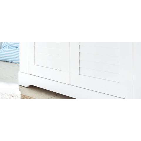 Rootz 2 Piece Set 'Siena' Cot Bed - Convertible Crib - Nursery Bed - Converts to Junior Bed/Sofa 146cm x 79cm x 91cm & Changing Unit - White Furniture 106cm x 79cm x 98cm