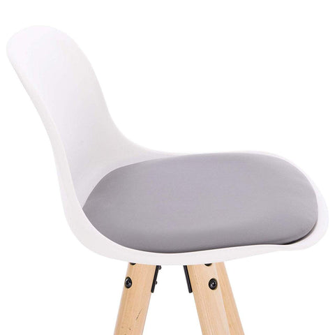 Rootz Bar Stool - Breakfast Stool - Kitchen Stool - Faux Leather - 38.5cm x 33cm x 96.5cm - Chrome Plated Footrest - Ergonomic Design