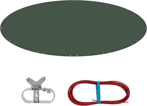 Rootz Ultimate Pool Cover - Protective Cover - Weatherproof Tarp - Durable 200gsm PE Material - Blocks Sunlight - Easy Installation with Aluminum Fasteners - Fits 305cm to 610cm Pools