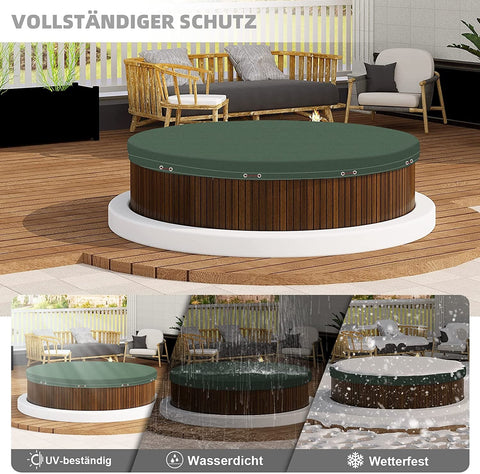 Rootz Premium Pool Cover - Swimming Pool Protector - Pool Tarp - Durable, UV & Algae Protection, Debris Defense - Multiple Sizes (305cm to 610cm Diameter)