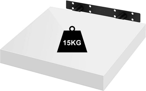 Rootz Floating Wall Shelves - White Wall Shelf Set - Corner Shelf - Environmental-Friendly Material - 25/30/40/50/60/70/80/90/100/110/120cm - Load Capacity 15kg