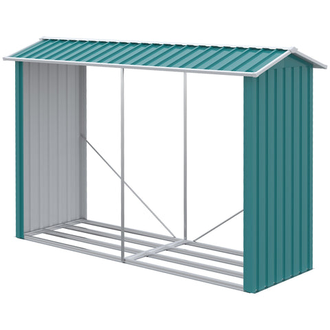 Rootz Wood Storage for Firewood - Log Holder - Firewood Rack - Moisture-Reducing - 240cm x 86cm x 160cm