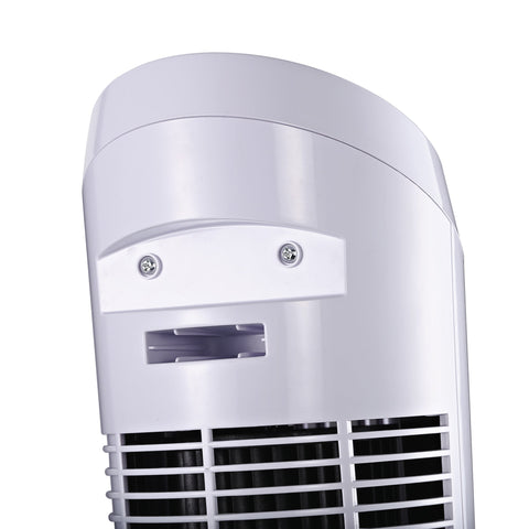 Rootz Column Fan Tower - Oscillating Fan - Quiet Cooling - 3 Speeds - 45W Power - 27L x 27W x 75H cm - White