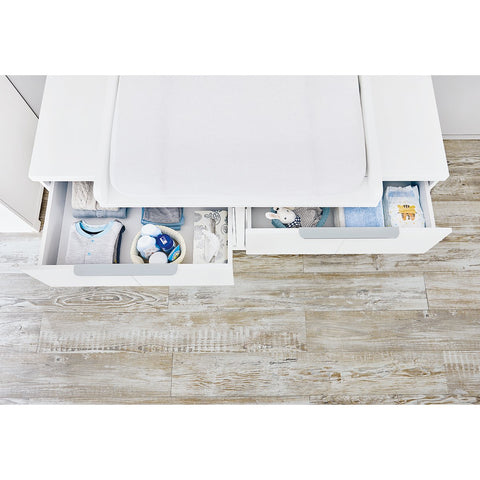 Rootz 3-Piece Polar Starter Set - Nursery Furniture - Baby Set - Convertible Cot Bed 148x76x82cm - Extra Wide Changing Unit 140x78x98cm