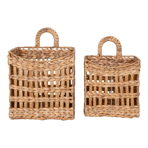 Rootz Cala Hanging Baskets Set - Planter Holders - Stylish Storage - Natural Bohemian Charm - 26x14x38cm & 30x20x42cm