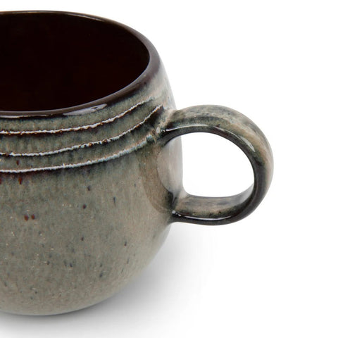 Rootz Set of 6 Comporta Mugs - Chip-Proof Cups - Crackle Finish - Strong and Durable - 10.5cm x 9.5cm x 10.5cm