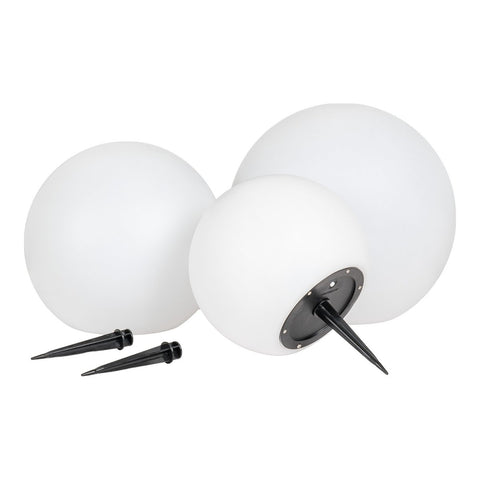 Rootz 3 Piece Set Lifton LED Lamp - Solar Light - Eco-Friendly Lighting - Solar Powered - Ø20cm, Ø25cm, Ø30cm
