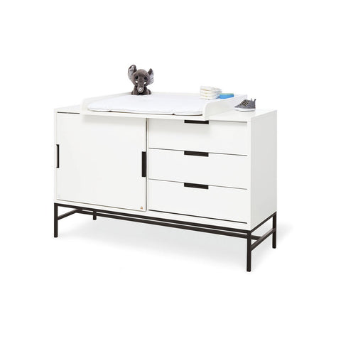 Rootz Nursery Set - Cot Bed - Extra Wide Changing Unit - Large Wardrobe - Versatile Design - 145cm x 75cm x 95cm, 140cm x 77cm x 96cm, 140cm x 52cm x 187cm