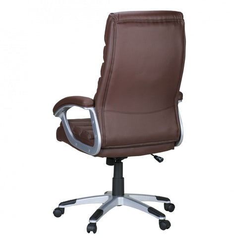 Rootz Swivel Chair - Office Chair - Executive Chair - High Backrest, Lumbar Support, Rocker Mechanism - Artificial Leather - 115-125cm x 60cm x 60cm - Seat: 50-60cm x 52cm x 50cm - Backrest: 76cm - Armrest: 70-80cm