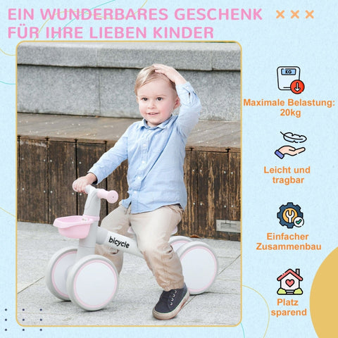 Rootz Balance Bike for Kids - Training Bike - Baby Walker - Adjustable Seat - Whisper Tires - Safe Design - Aluminum Alloy - 56cm x 27cm x 39cm