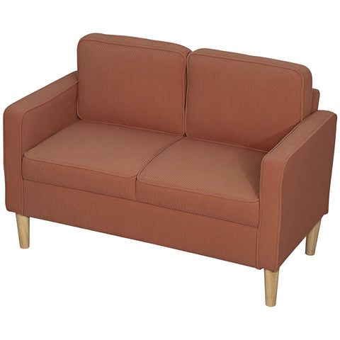 Rootz Two Seater Sofa - Mini Couch - Loveseat - Storage Space Efficiency - 117 x 63 x 79 cm Pink
