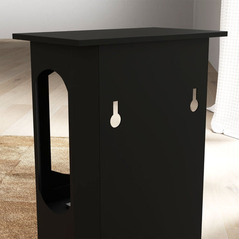 Rootz Ethanol Fireplace - Free-Standing - Bioethanol Heater - 3h Burning Time - Up to 25 m² - Compartment for Firewood - 43cm x 25cm x 68cm - Steel & Stainless Steel