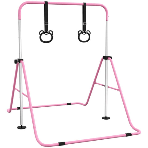 Rootz Children's Gymnastics Horizontal Bar - Kids Gym Setup - Adjustable Fitness Equipment - Safe Design - 148cm x 105cm x 88-128cm