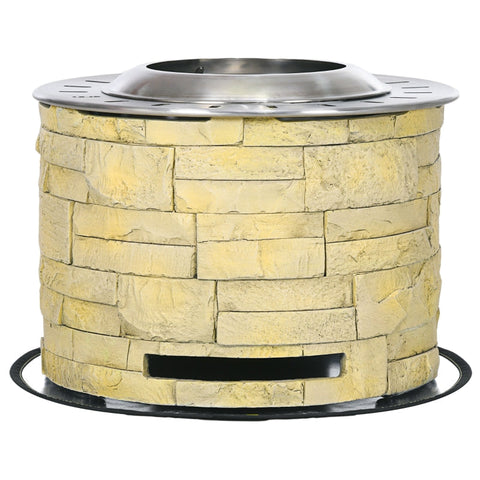 Rootz Smokeless Fire Bowl - Fire Pit - Outdoor Fire - Dual Combustion Design - Ø52 x 39H cm - Mat Included