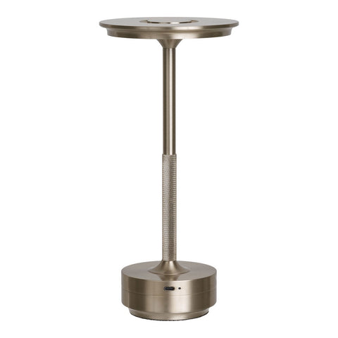 Rootz Silver Rechargeable Table Lamp – Wireless Lighting – Portable Lamp – Energy Efficient – 13cm x 13cm x 28.5cm