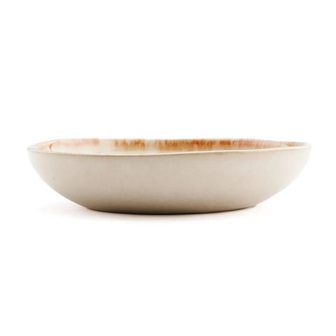 Rootz Cascais Small Bowl Plate Set - Dishware - Tableware - Chip-Proof - 16.5cm x 16.5cm x 3.5cm - Gold & White Ceramics