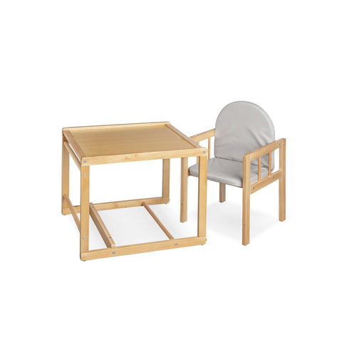 Rootz High Chair Lene - Convertible Kids Chair - Wooden Highchair - Waterproof Cover - 47cm x 55cm x 88cm