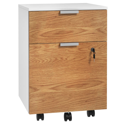 Rootz Office Drawer Storage Cabinet - Filing Cabinet - Locking Drawers - Secure Document Storage - 42cm x 40cm x 60cm